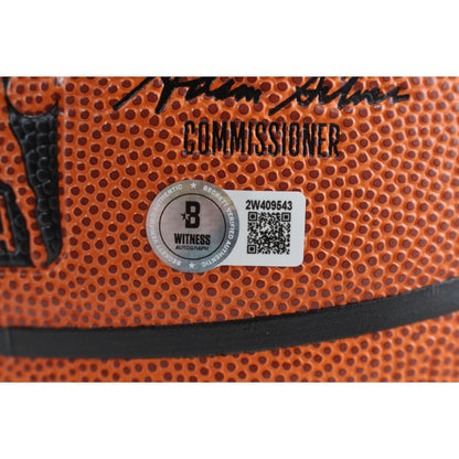 Karl Malone Autographed Utah Jazz Wilson Basketball (Beckett Witness)