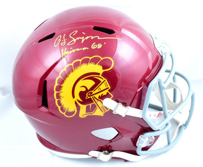 OJ Simpson Signed USC Trojans Full Size Speed Helmet (Heisman 68)