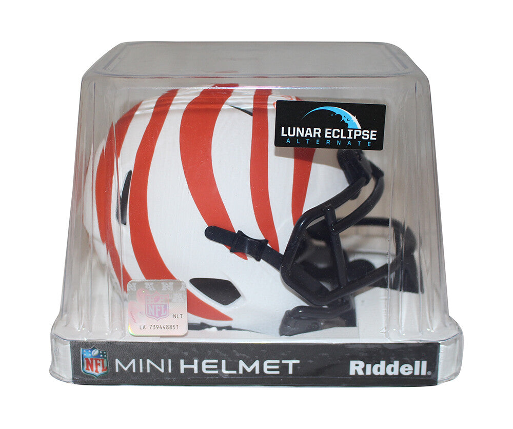 Ja'Marr Chase Cincinnati Bengals Autographed Lunar Mini Helmet