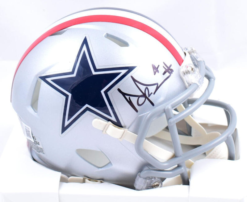 dallas cowboys football helmet signed by dak prescott Rave Full Size Speed Rep BAS Witnessed Elevate your collection of Dallas Cowboys memorabilia with this Dak Prescott autographed Riddell Slate Speed Replica Helmet Dak Prescott Autographed/Signed Dallas Cowboys