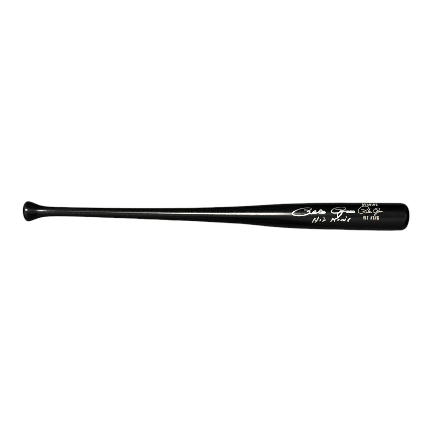 Pete Rose Autographed Hit King Black Baseball