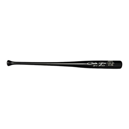 Pete Rose Autographed Hit King Black Baseball