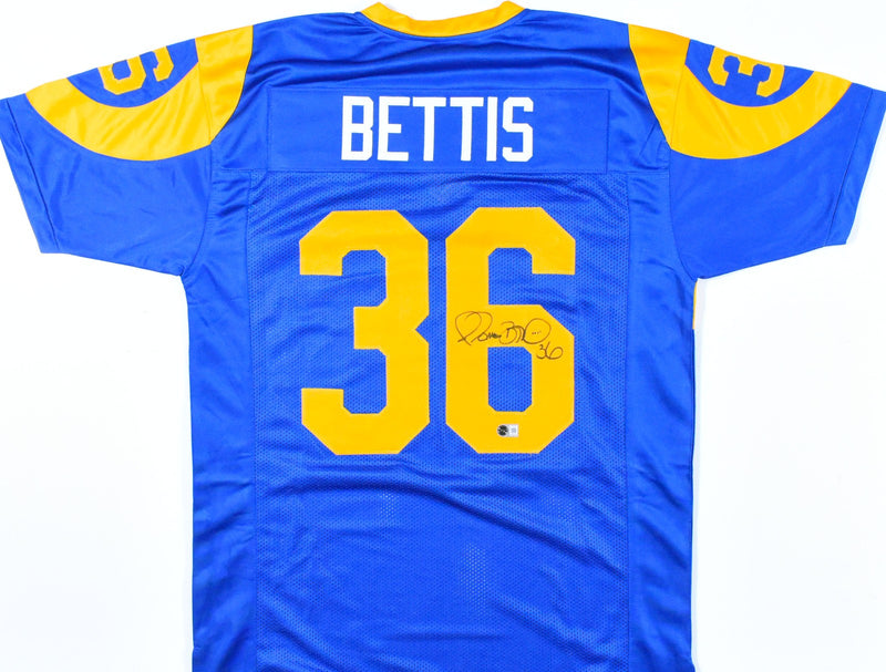 Jerome Bettis Autographed Los Angeles Rams Blue Custom Jersey