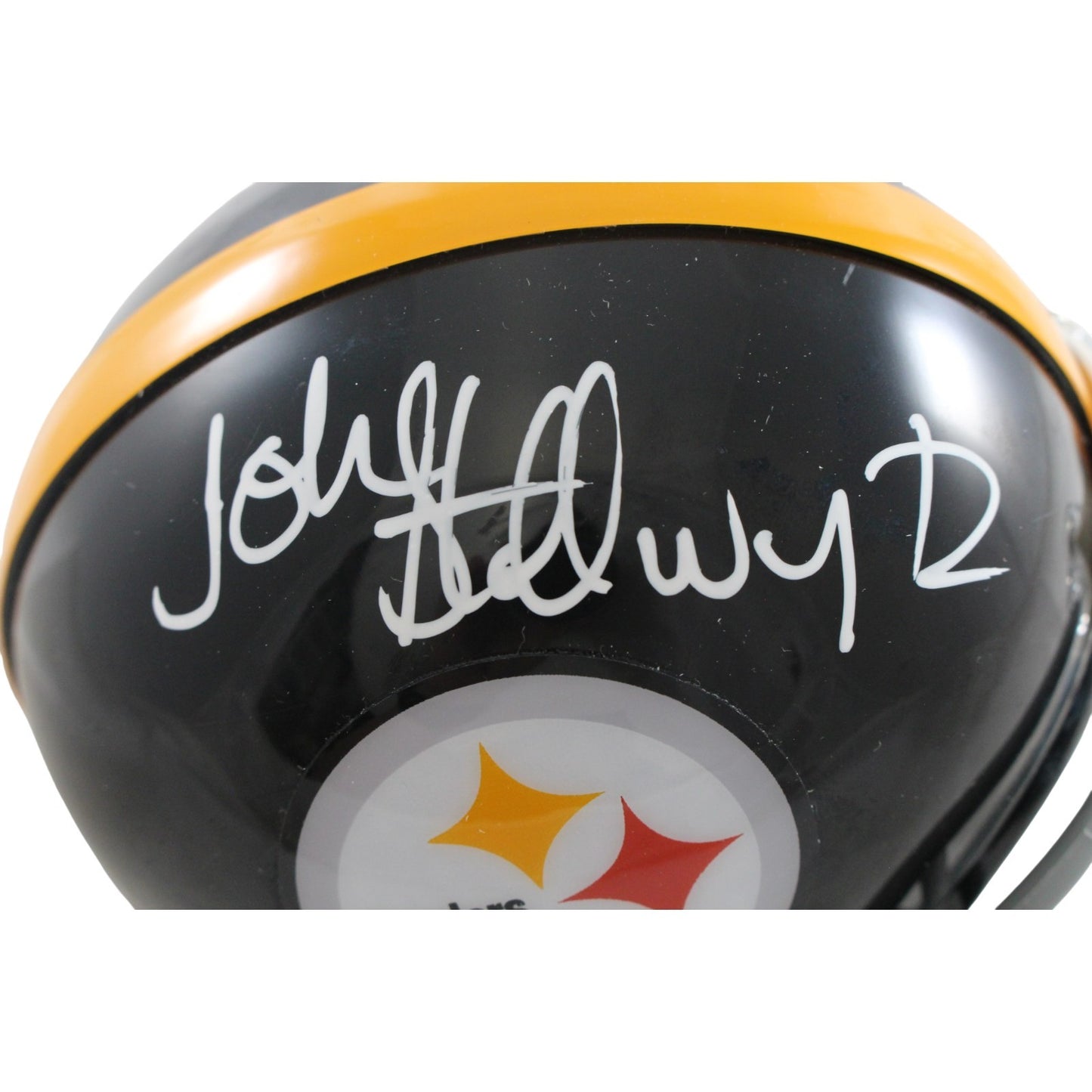 John Stallworth Signed Pittsburgh Steelers VSR4 Throwback Mini Helmet