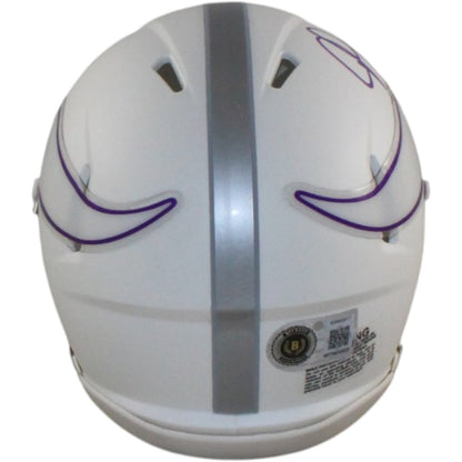 Justin Jefferson Autographed Minnesota Vikings 2024 Alternate Mini Helmet