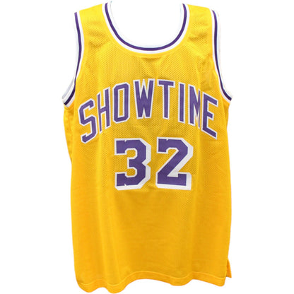 Magic Johnson Autographed Yellow Pro Style Basketball Jersey