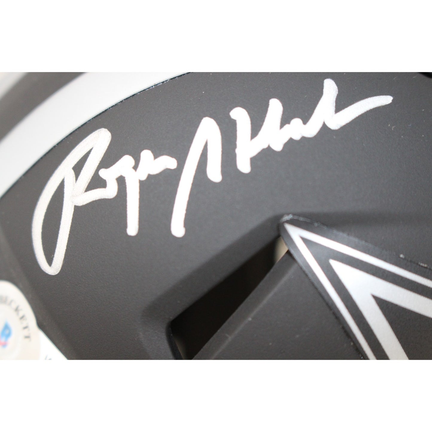 Roger Staubach Signed Dallas Cowboys Eclipse Mini Helmet HOF