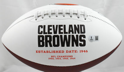Quinshon Judkins Autographed Cleveland Browns Logo Football