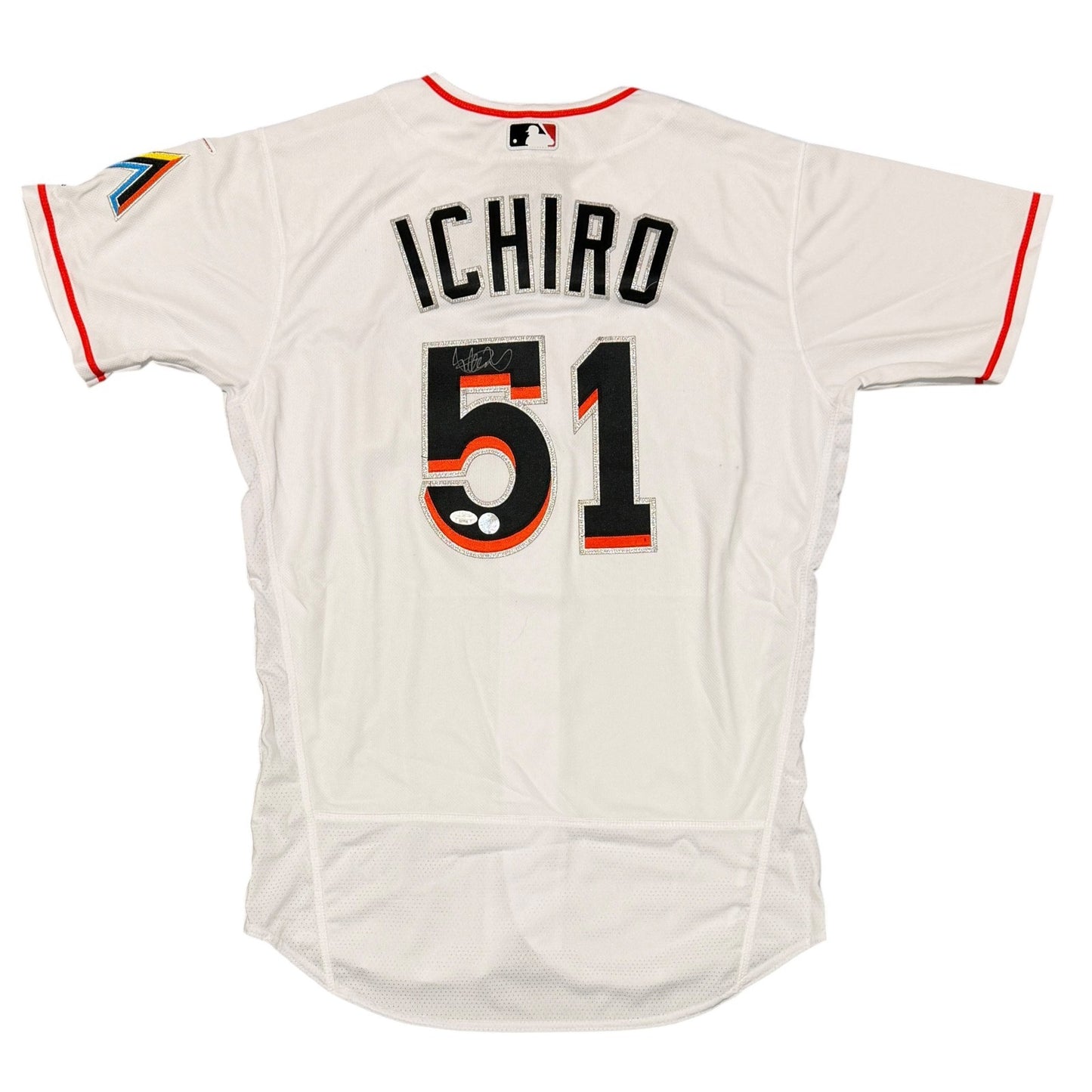 Ichiro Suzuki Autographed Miami Marlins Majestic Authentic Jersey JSA