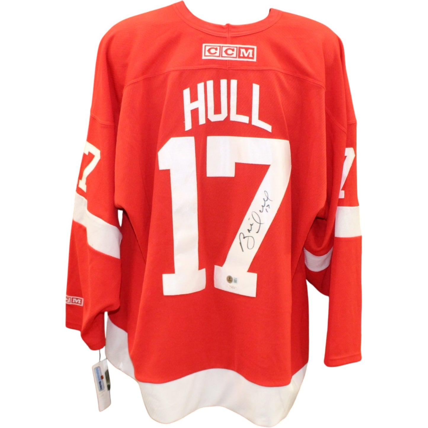 Brett Hull Signed Detroit Red Wings Reebok Jersey (Beckett COA)