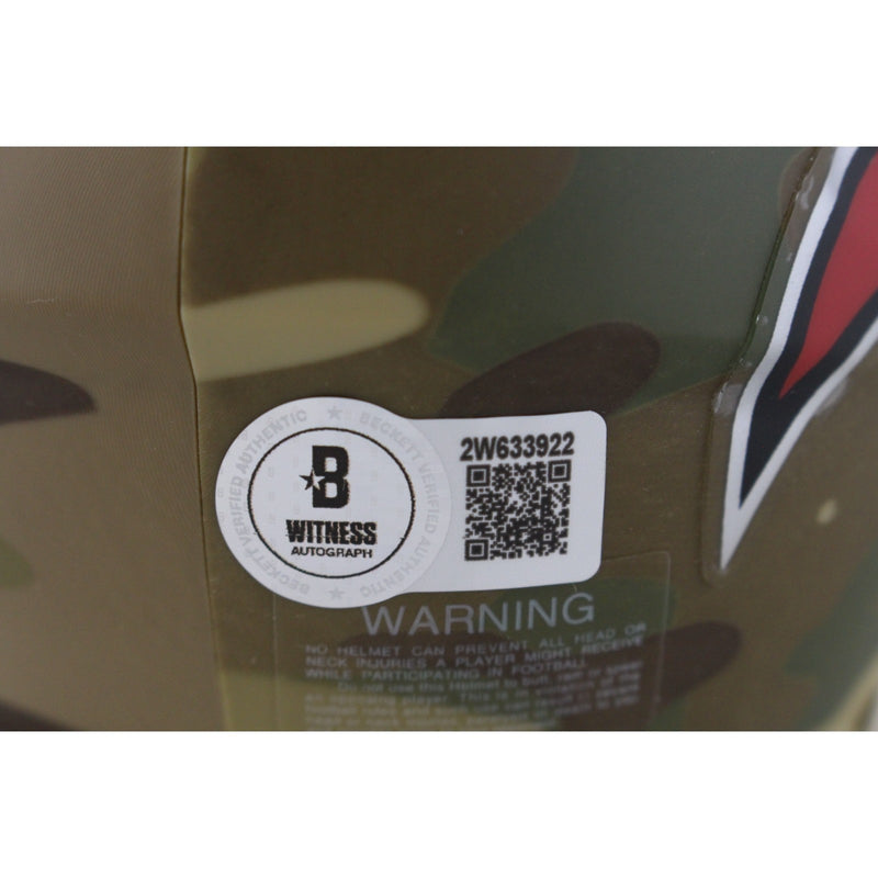 Mike Alstott Signed Tampa Bay Buccaneers Camo Mini Helmet