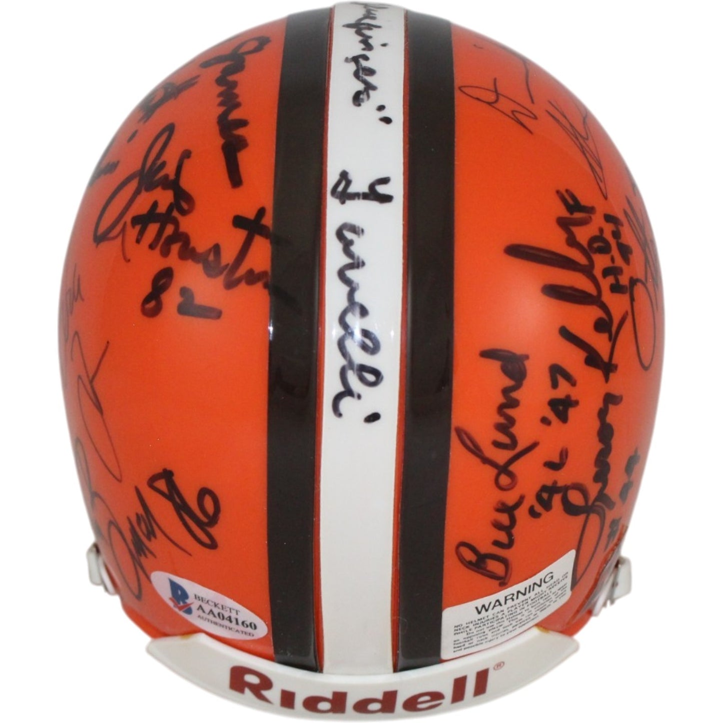 Cleveland Browns Legends Signed Mini Helmet (13 Signatures) BAS