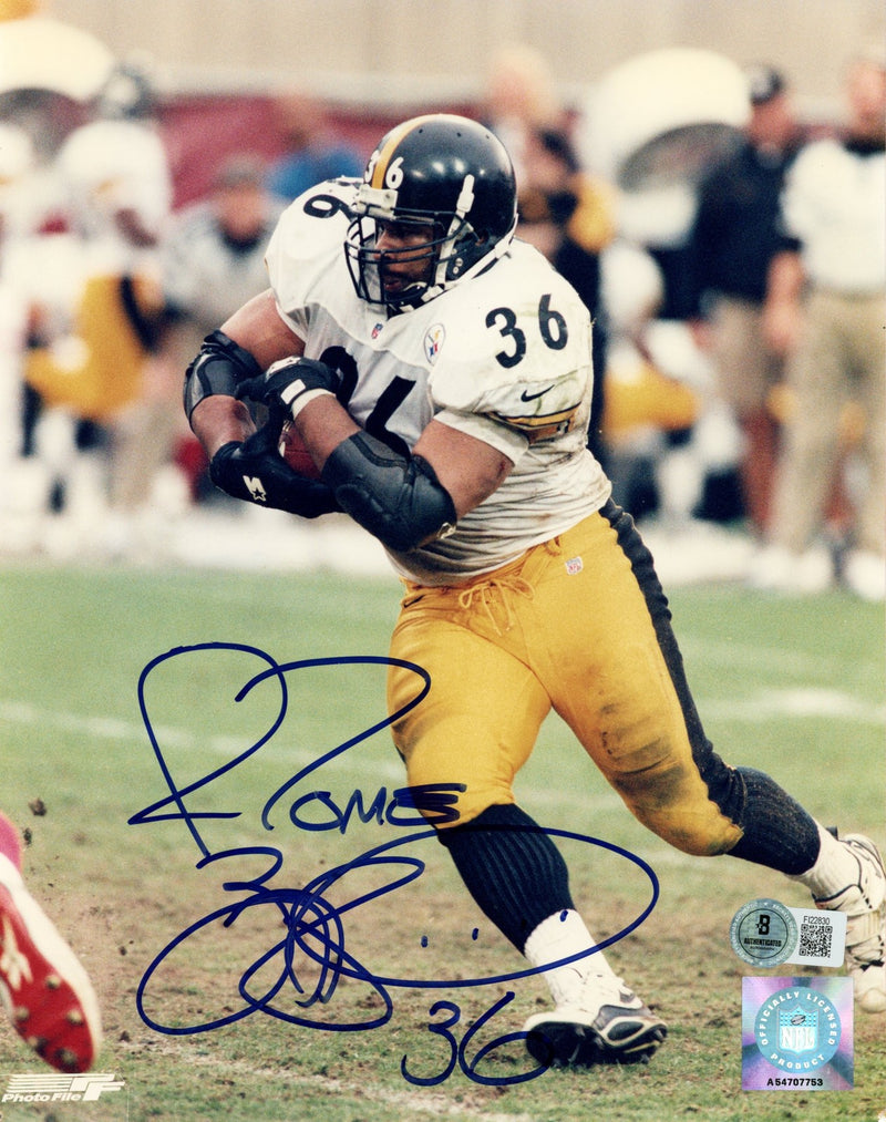 Jerome Bettis Autographed Pittsburgh Steelers 8x10 Photo