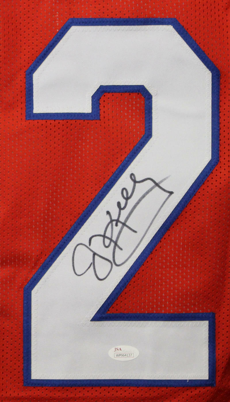 Jim Kelly Autographed New Jersey Generals Red Pro Style Jersey JSA