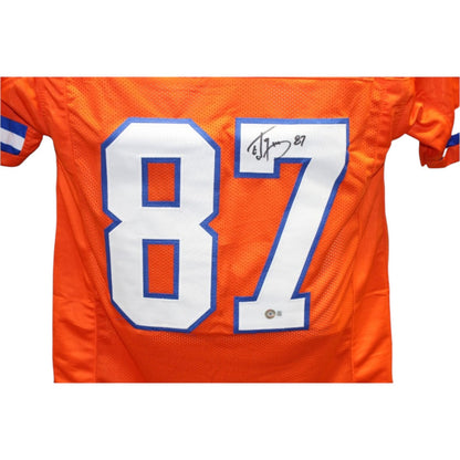 Ed McCaffrey Autographed Denver Broncos Throwback Pro Style Jersey