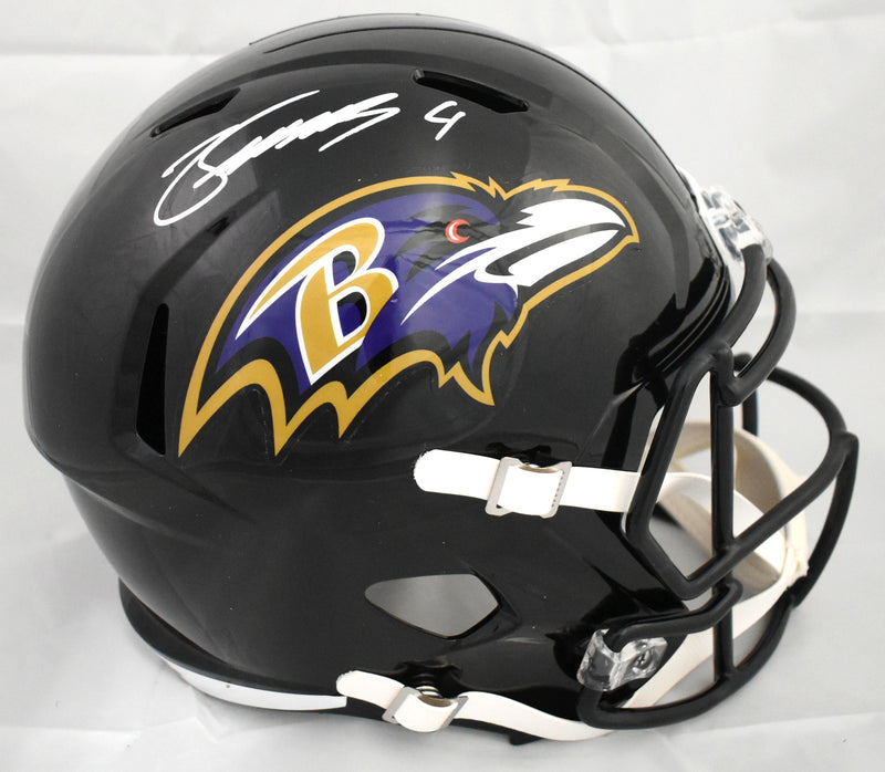 Zay Flowers Autographed Baltimore Ravens Full Size Speed Helmet