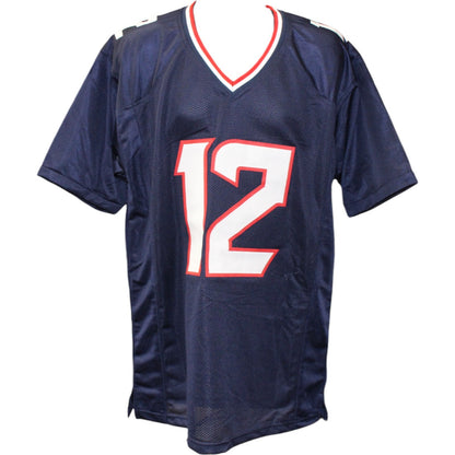 Nico Collins Autographed Blue Pro Style Football Jersey (Beckett)