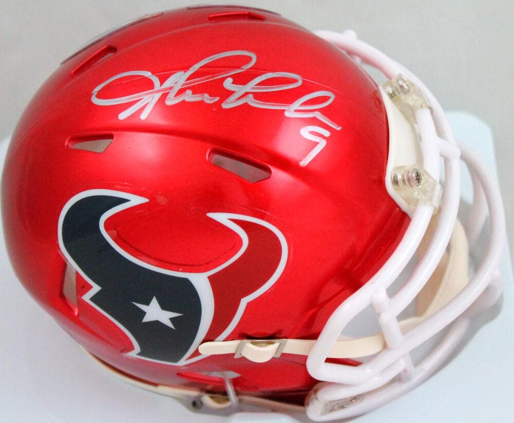 Shane Lechler Signed Houston Texans Flash Speed Mini Helmet