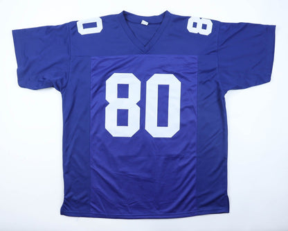 Jeremy Shockey Signed New York Giants Blue Custom Jersey