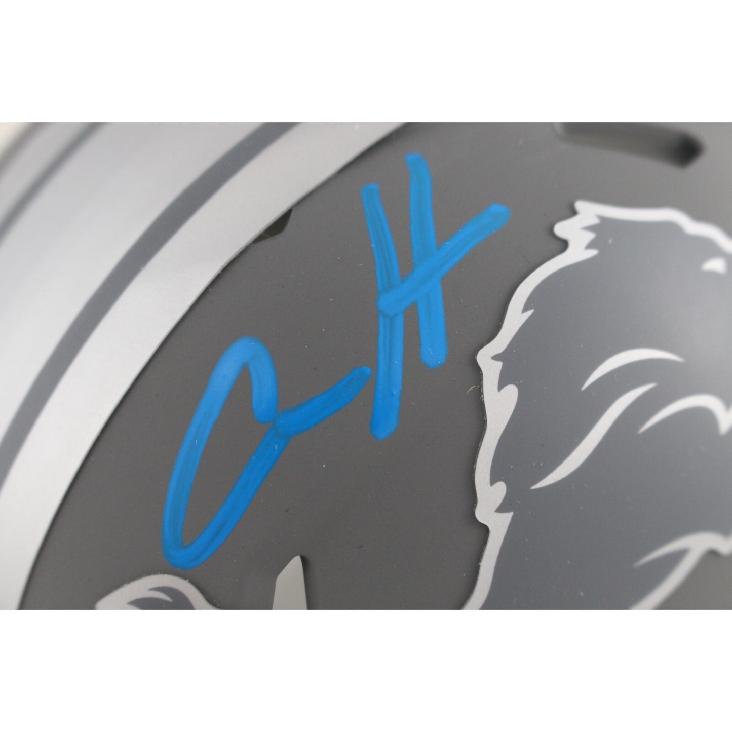Aidan Hutchinson Detroit Lions Autographed Slate Speed Mini Helmet