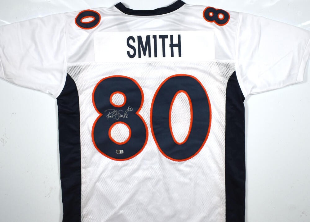Rod Smith Autographed White Custom Jersey