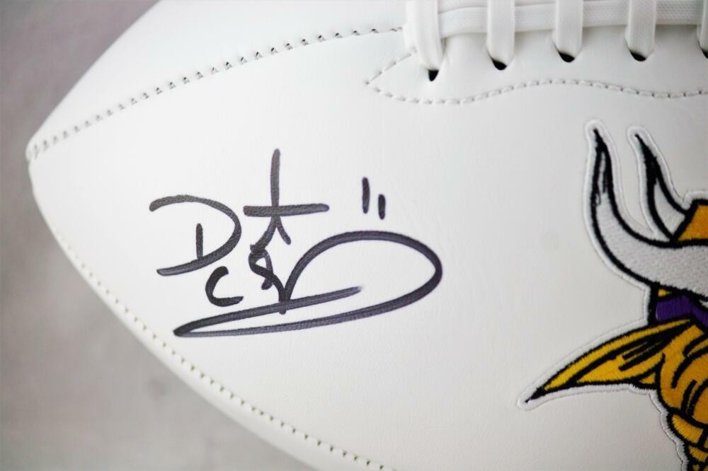 Daunte Culpepper Autographed Minnesota Vikings Black Logo Football