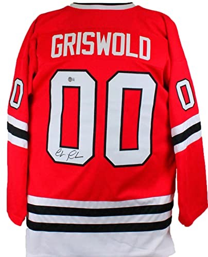 Chevy Chase Autographed Clark Griswold Red Hockey Jersey