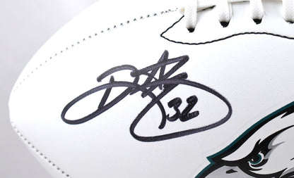 Ricky Watters Autographed Philadelphia Eagles Logo Football - Black