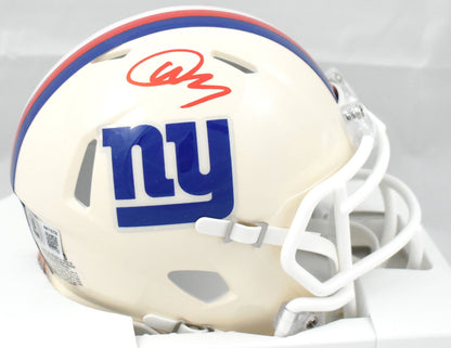 Abdul Carter Signed New York Giants Retro Speed Mini Helmet