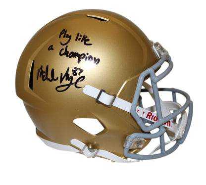 Michael Mayer Signed Notre Dame Fighting Irish Full Size Speed Helmet