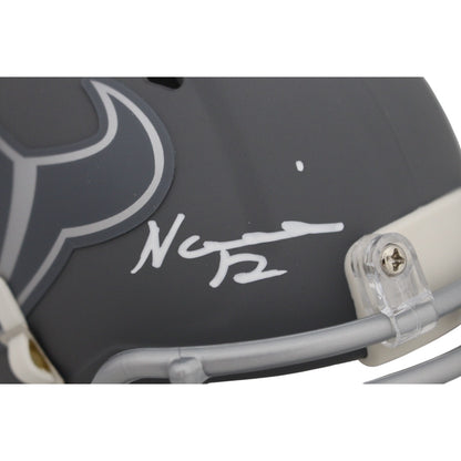 Nico Collins Signed Houston Texans Slate Mini Helmet