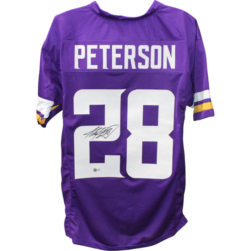 Adrian Peterson Autographed Pro Style Purple Jersey (Beckett Witnessed)