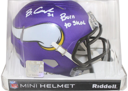 Blake Cashman Signed Minnesota Vikings Mini Helmet (Born to Skol)