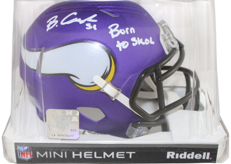 Blake Cashman Signed Minnesota Vikings Mini Helmet (Born to Skol)