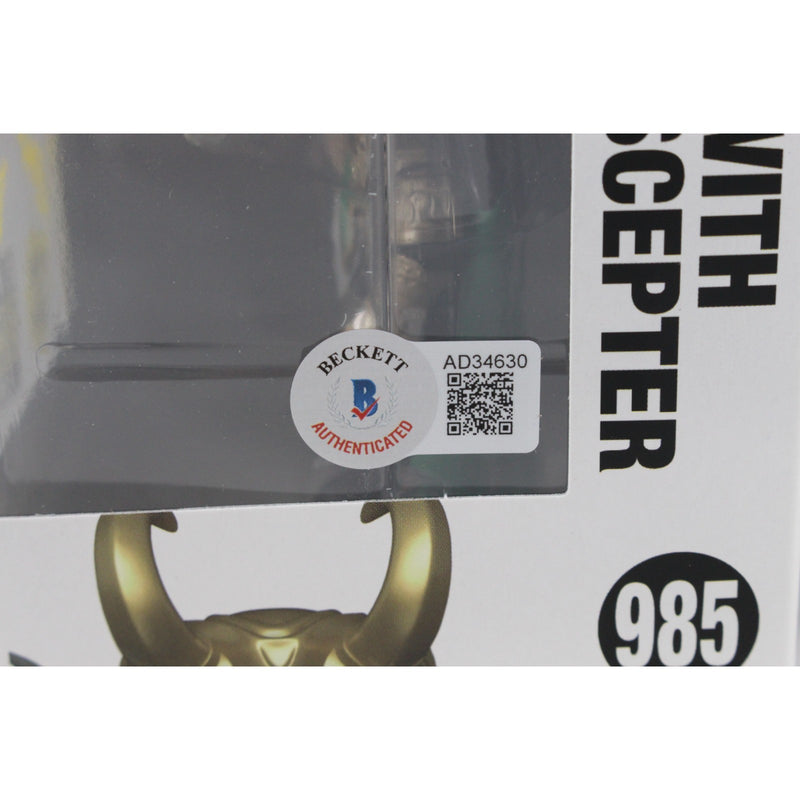 Tom Hiddleston Signed Loki The Avengers Funko Pop! #985 (Glow)