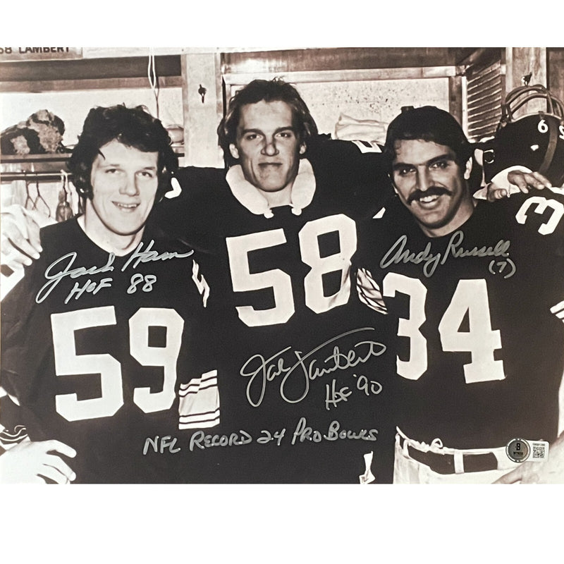 Jack Lambert, Andy Russell & Jack Ham Signed Steelers 11x14 Photo