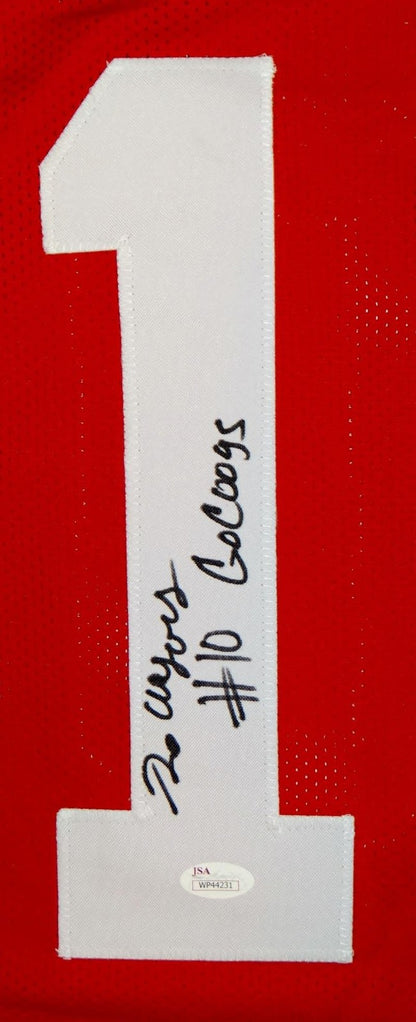 Demarcus Ayers Signed Houston Red Custom Jersey - "Go Coogs"