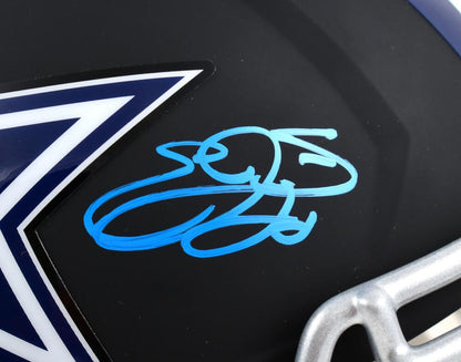 Emmitt Smith Signed Dallas Cowboys Full Size Flat Black Speed Helmet