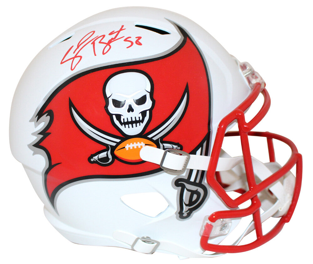 Shaquil Barrett Signed Tampa Bay Buccaneers Flat White Full Size Replica Helmet