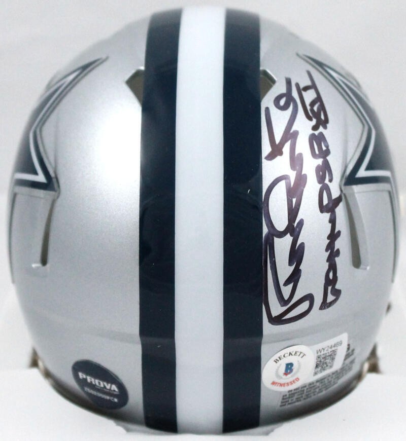Randy White Signed Dallas Cowboys Black Speed Mini Helmet Inscribed HOF
