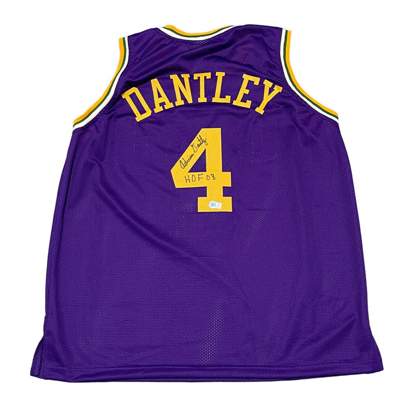 Adrian Dantley Signed Utah Jazz Custom Jersey (HOF 09) Beckett COA