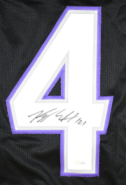 Kyle Hamilton Autographed Baltimore Ravens Black Custom Jersey