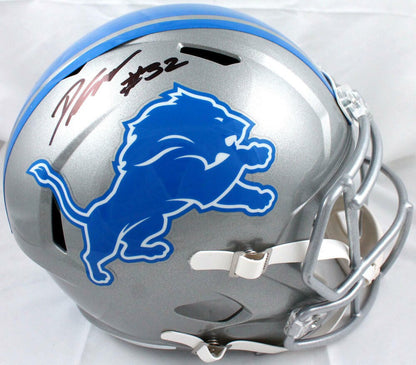 D'Andre Swift Signed Detroit Lions Full Size Speed Helmet - Black