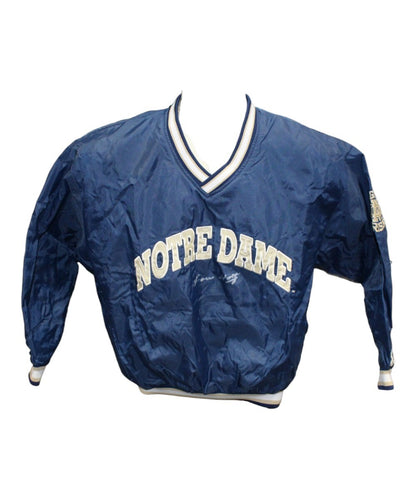 Lou Holtz Autographed Notre Dame Fighting Irish Pullover (Size L)