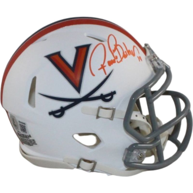 Ronde Barber Signed Virginia Cavaliers White Mini Helmet