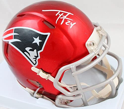 Ty Law Autographed New England Patriots Flash Speed Mini Helmet