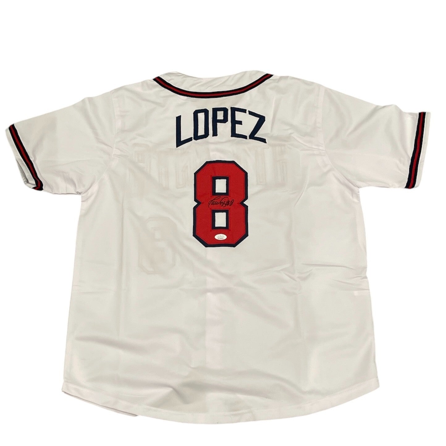 Javier Lopez Signed Atlanta Braves Custom Jersey (JSA COA)
