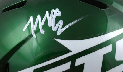 Malachi Corley Autographed New York Jets Full Size Speed Helmet