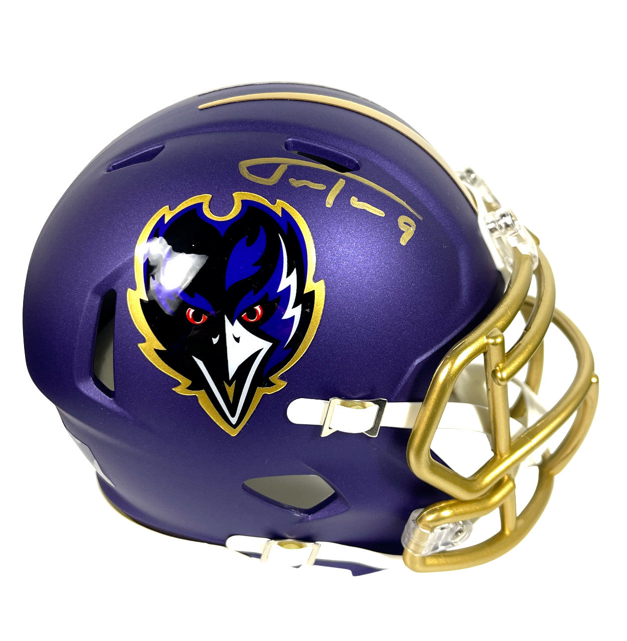 Justin Tucker Signed Baltimore Ravens Alternate 2024 Mini Helmet BAS COA