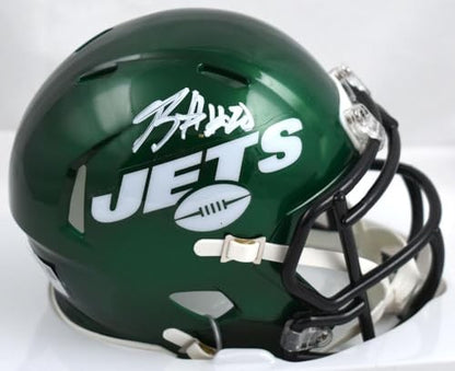 Breece Hall Signed New York Jets Speed Mini Helmet - White